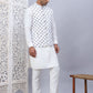 Embroidered Nehru Jacket With Solid Kurta Pyjama Set