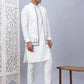 Embroidered Nehru Jacket With Solid Kurta Pyjama Set