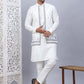 Embroidered Nehru Jacket With Solid Kurta Pyjama Set