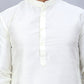 Embossed Nehru Jacket With Solid Kurta Pyjama Set