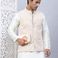 Embroidered Nehru Jacket With Solid Kurta Pyjama Set