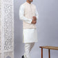 Embroidered Nehru Jacket With Solid Kurta Pyjama Set