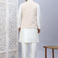 Embroidered Nehru Jacket With Solid Kurta Pyjama Set