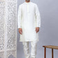 Embroidered Nehru Jacket With Solid Kurta Pyjama Set
