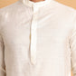 Men's Embroidered & Velvet Nehru Jacket With Solid Kurta Pyjama ( JOKPWC 592W 4119Black )