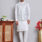 Embroidered Nehru Jacket With Solid Kurta Pyjama ( JOKPWC 592W 4121Blue )