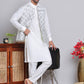 Embroidered Nehru Jacket With Solid Kurta Pyjama ( JOKPWC 592W 4121Blue )