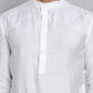 Embroidered Nehru Jacket With Solid Kurta Pyjama ( JOKPWC 592W 4121Blue )