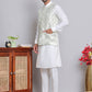 Embroidered Nehru Jacket With Solid Kurta Pyjama ( JOKPWC 592W 4121Green )