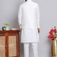 Embroidered Nehru Jacket With Solid Kurta Pyjama ( JOKPWC 592W 4121Yellow )