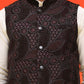 Embroidered Velvet Nehru Jacket With Solid Kurta Pyjama ( JOKPWC 592W 4123 Black )