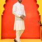 Embroidered Nehru Jacket With Solid Kurta Pyjama ( JOKPWC 592W 4124 White )