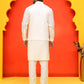 Embroidered Nehru Jacket With Solid Kurta Pyjama ( JOKPWC 592W 4124 White )