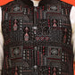 Embroidered Velvet Nehru Jacket With Solid Kurta Pyjama ( JOKPWC 592W 4125 Black )