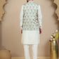 Embossed Nehru Jacket with Solid Kurta Set for Men ( JOKPWC 592W 4133 Pista )