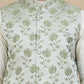 Embossed Nehru Jacket with Solid Kurta Set for Men ( JOKPWC 592W 4133 Pista )