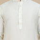 Embossed Nehru Jacket with Solid Kurta Set for Men ( JOKPWC 592W 4134 Coral )