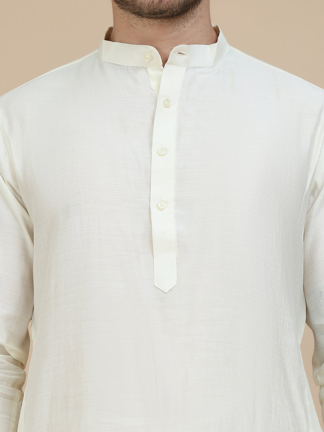 Embossed Nehru Jacket with Solid Kurta Set for Men ( JOKPWC 592W 4134 Coral )