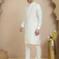 Embossed Nehru Jacket with Solid Kurta Set for Men ( JOKPWC 592W 4134 Navy )