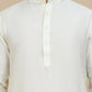 Embossed Nehru Jacket with Solid Kurta Set for Men ( JOKPWC 592W 4134 Navy )
