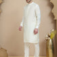 Embossed Nehru Jacket with Solid Kurta Set for Men ( JOKPWC 592W 4134 Yellow )