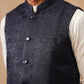 Nehru Jacket with Kurta Pyjama for Men ( JOKPWC 592W 4135 Navy )