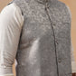 Nehru Jacket with Kurta Pyjama for Men ( JOKPWC 592W 4135 Silver )