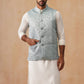 Nehru Jacket with Kurta Pyjama for Men ( JOKPWC 592W 4135 Sky )