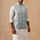 Nehru Jacket with Kurta Pyjama for Men ( JOKPWC 592W 4135 Sky )