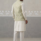 Embroidered Nehru Jacket with Kurta Pyjama ( JOKPWC 592W 4138 W 4138Pista )
