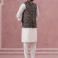 Festive Embroidered Nehru Jacket with Classic Kurta Pyjama ( JOKPWC 592W 4142 W 4142Mehndi )