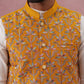 Festive Embroidered Nehru Jacket with Classic Kurta Pyjama ( JOKPWC 592W 4142 W 4142Mustard )