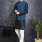 Men's Sequins and Embroidred Nehru Jacket With Solid Kurta Pyjama. ( JOKPWC 636B 4080Peacock )