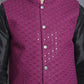 Men's Sequins and Embroidred Nehru Jacket With Solid Kurta Pyjama. ( JOKPWC 636B 4080Purple )