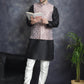 Men's Woven Design Nehru Jacket With Kurta Pyjama Set ( JOKPWC 636B 4083Magenta )