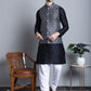 Men's Printed Nehru Jacket With Kurta Pyjama Set