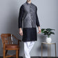 Men's Printed Nehru Jacket With Kurta Pyjama Set