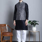 Men's Printed Nehru Jacket With Kurta Pyjama Set