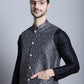Men's Printed Nehru Jacket With Kurta Pyjama Set