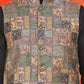 Sequins & Printed Nehru Jacket With Solid Kurta Pyjama Set ( JOKPWC 636B 4132 Peach )