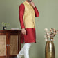 Woven Design Nehru Jacket With Solid Kurta Pyjama for Men ( JOKPWC 636M 4005Golden )