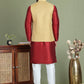 Woven Design Nehru Jacket With Solid Kurta Pyjama for Men ( JOKPWC 636M 4005Golden )