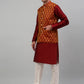 Men's Woven Design Nehru Jacket and Kurta Pyjama Set