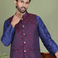 Woven Design Nehru Jacket With Solid Kurta Pyjama for Men ( JOKPWC 636N 4072Maroon )