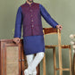 Woven Design Nehru Jacket With Solid Kurta Pyjama for Men ( JOKPWC 636N 4072Maroon )