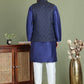 Woven Design Nehru Jacket With Solid Kurta Pyjama for Men ( JOKPWC 636N 4072Silver )