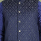Woven Design Nehru Jacket With Solid Kurta Pyjama for Men ( JOKPWC 636N 4072Silver )