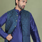 Woven Design Nehru Jacket With Solid Kurta Pyjama for Men ( JOKPWC 636N 4072Teal )