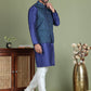 Woven Design Nehru Jacket With Solid Kurta Pyjama for Men ( JOKPWC 636N 4072Teal )