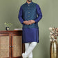 Woven Design Nehru Jacket With Solid Kurta Pyjama for Men ( JOKPWC 636N 4072Teal )